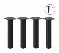 vidaXL Pieds de table basse 4 pcs noir 30-32 cm acier Noir
