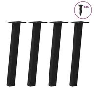 vidaXL Pieds de table basse 4 pcs noir 30 cm acier