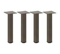 vidaXL Pieds de Table Basse 4 pièces Acier Naturel 30-32 cm Acier