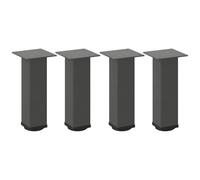 vidaXL Pieds de table basse 4 pièces Anthracite 42-44 cm Acier