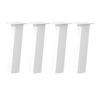 vidaXL Pieds de Table Basse 4 pièces Blanc 42 cm Acier