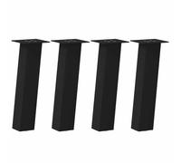 vidaXL Pieds de table basse 4 pièces Noir 30 cm Acier