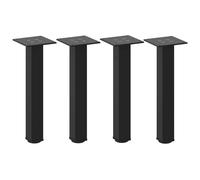 vidaXL Pieds de table basse 4 pièces Noir 42-44 cm Acier