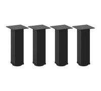 vidaXL Pieds de Table Basse 4 pièces Noir 42-44 cm Acier