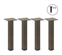 vidaXL Pieds de table basse acier naturel 4 pcs 42-44 cm acier