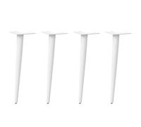 vidaXL Pieds de table basse coniques – 4 pièces, acier blanc 42–43 cm