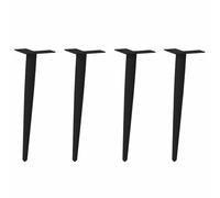 vidaXL Pieds de table basse coniques 4 pièces Noir 42-43 cm Acier