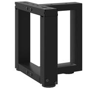 vidaXL Pieds de table basse en forme de T 2 pcs noir 30x25x(30-31) cm
