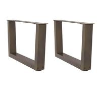 vidaXL Pieds de table basse en forme de V, 2 pièces, acier naturel,