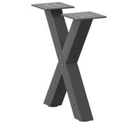 vidaXL Pieds de Table Basse en Forme de X, 2 pièces, Anthracite, 30 x