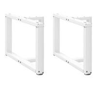 vidaXL Pieds de table basse en T 2 pièces 60×25×(42–43) cm Acier Blanc