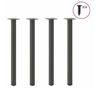 vidaXL Pieds de table console 4 pièces Anthracite 72-74 cm Acier 4012458