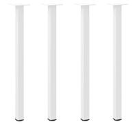 vidaXL Pieds de table console 4 pièces blanc 72-74 cm acier