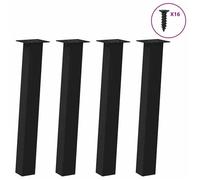 vidaXL Pieds de table console 4 pièces Noir 72 cm Acier 4012504