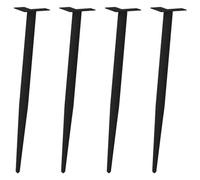 vidaXL Pieds de Table Console Coniques 4 pièces Noir 72-73 cm Acier