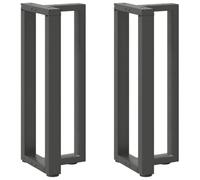vidaXL Pieds de table console en T 2 pièces 25x28x(72-73) cm acier