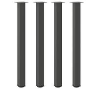 vidaXL Pieds de table de bar 4 pièces Anthracite 110-112 cm Acier
