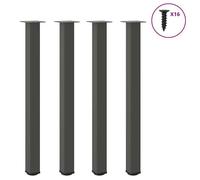vidaXL Pieds de table de bar 4 pièces Anthracite 110-112 cm Acier