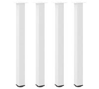 vidaXL Pieds de table de bar 4 pièces 100-102 cm Acier Blanc