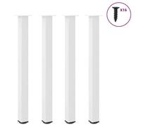 vidaXL Pieds de table de bar 4 pièces Blanc 110-112 cm Acier 4012481