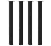vidaXL Pieds de table de bar 4 pièces Noir 110-112 cm Acier