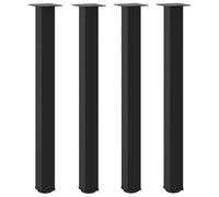 vidaXL Pieds de table basse 4 pièces noirs 90–92 cm acier