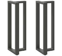vidaXL Pieds de table de bar en T 2 pièces Anthracite 50 x 35 x (110-111) cm Acier