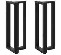 vidaXL Pieds de table de bar en forme de T 2 pièces Noir 50 x 35 x (101-102) cm