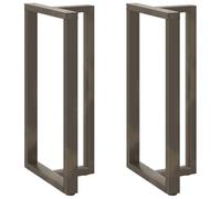 vidaXL Pieds de table de bar en forme de T, 2 pièces, noir, 60 x 35 x (110-111) cm, acier