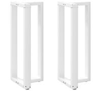 vidaXL Pieds de table de bar en T 2 pièces blanc 40 x 35 x (100-101) cm acier