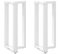 vidaXL Pieds de table de bar en T 2 pièces blanc 40 x 35 x (90-91) cm acier