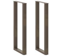 vidaXL Pieds de table de bar en U 2 pièces 40 x (110-111) cm Acier naturel
