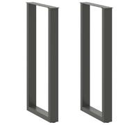 vidaXL Pieds de table de bar en U 2 pièces Anthracite 40 x (100-101) cm Acier