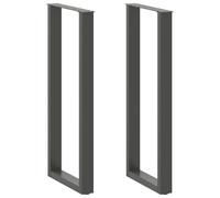 vidaXL Pieds de table de bar en U 2 pièces Anthracite 50 x (110-111) cm