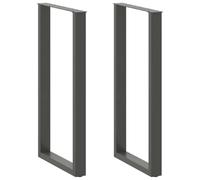 vidaXL Pieds de table de bar en U 2 pièces Anthracite Acier 60 x (110-111) cm