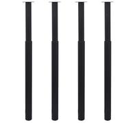 vidaXL Pieds de table télescopiques 4 pcs Noir 710 mm - 1100 mm