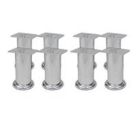4x Pied Rond de Canapé Nickel Brossé 120 mm Pieds de Meubles Socles vidaXL