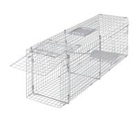 vidaXL Piège à animaux galvanisé 100 cm, habitats et cages pour petits animaux, piège à animaux,, cage à rats Argent