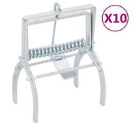 Vidaxl Pièges À Taupes 10 Pcs Argenté Acier Galvanisé
