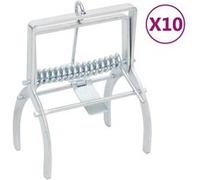 Pièges à taupes 10 pcs Argenté Acier galvanisé