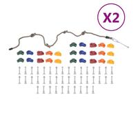 Vidaxl Pierres D'escalade Avec Corde 50 Pcs Multicolore