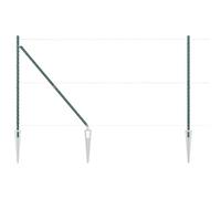 vidaXL Pieux de clôture avec pointe 52 pcs Ø32mm 140cm Acier galvanisé, super pratiques pour un soutien durable à l'extérieur. Faciles à installer, ils sont parfaits pour un jardin ou une terrasse mod