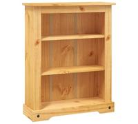 vidaXL Pin Bibliothèque à 3 Niveaux Etagère à Livres Meuble de Rangement Bureau Salon Salle de Séjour Maison Intérieur 80x29x100 cm