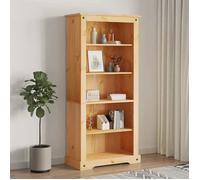 vidaXL Pin Bibliothèque à 5 Niveaux Etagère à Livres Meuble de Rangement Bureau Salon Salle de Séjour Maison Intérieur 243744