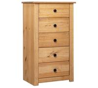 vidaXL Commode en pin 5 tiroirs pour salon/chambre 46x40x89 cm