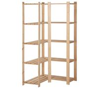 vidaXL Étagère d'angle 5 niveaux en pin 82,5x82,5x170 cm
