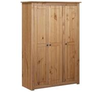 vidaXL Pin Garde-Robe à 3 Portes Penderie Armoire de Rangement Stockage Armoire de Vêtements Chambre à Coucher Maison 118x50x171,5 cm Assortiment Panama