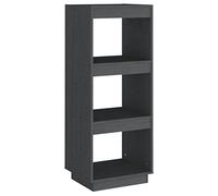 vidaXL Pin Massif Bibliothèque Séparateur de Pièce Cloison de Séparation Armoire à Livres Etagère de Rangement Salon Intérieur Gris 40x35x103 cm