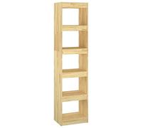 vidaXL Pin Massif Bibliothèque Séparateur de Pièce Cloison de Séparation Armoire à Livres Rangement Diviseur Paravent 40x30x167,5 cm