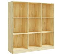 vidaXL Pin Massif Bibliothèque Séparateur de Pièce Cloison de Séparation Armoire à Livres Rangement Diviseur Paravent 104x33,5x110 cm